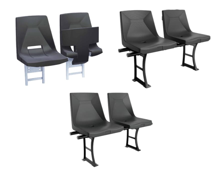 Các mẫu ghế khán đài ngoài trời được làm từ chất liệu nhựa HDPE cao cấp